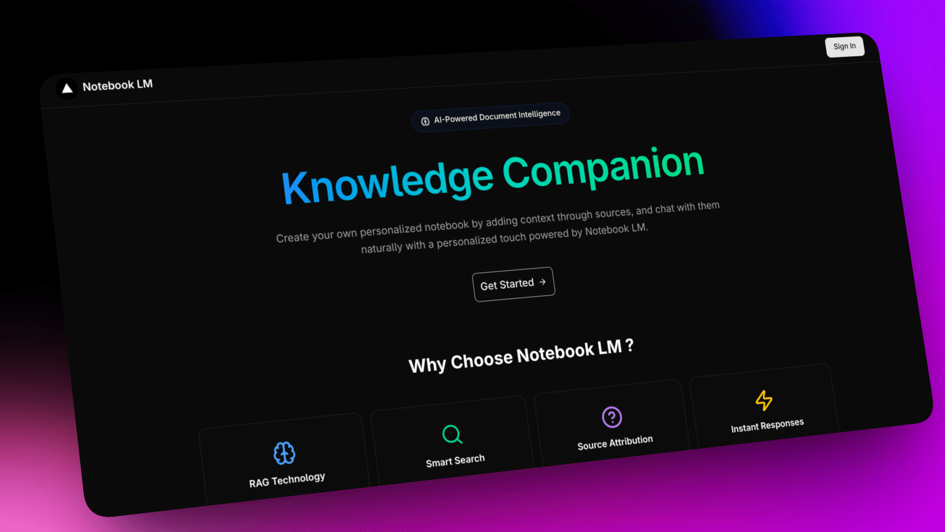 NotebookLM AI Chatbot